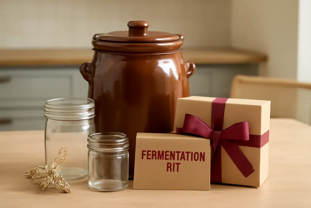 Editorial photograph representing Fermentation Kit Gift Guide